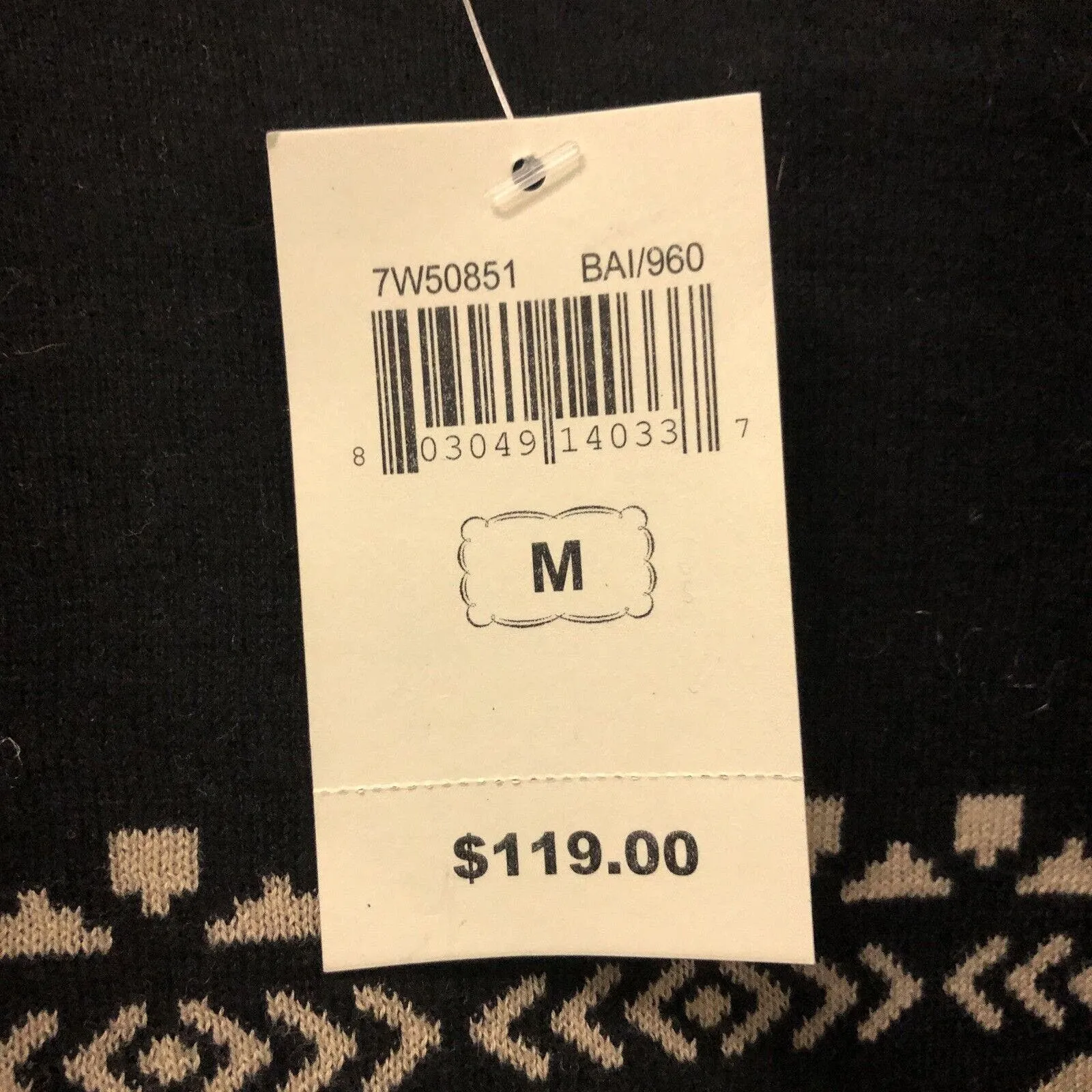 Lucky Brand Southwest Open Front Cardigan Long Line Aztec Waterfall Sweater SZ M - Image 4