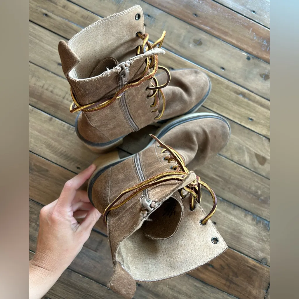 Free People Dylan Lace Up Brown Boots 8.5 - Image 9