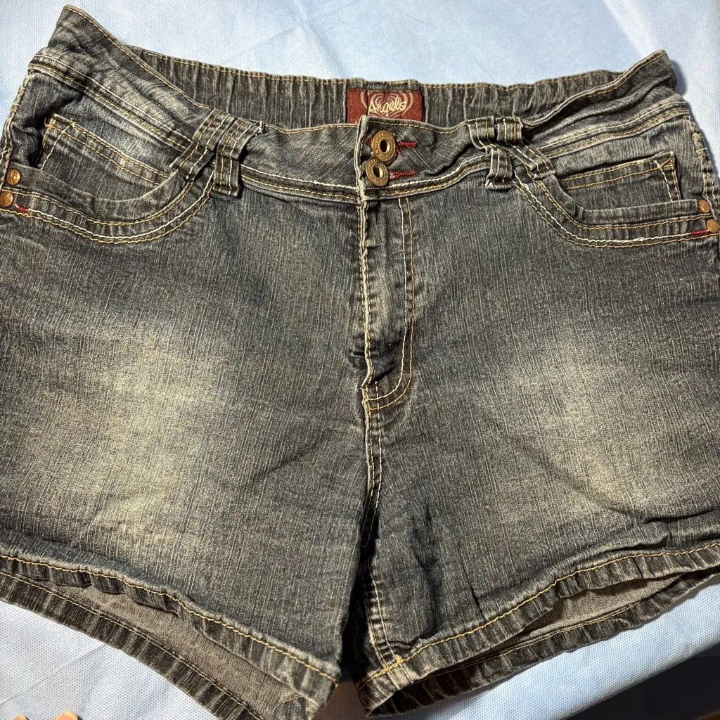 Angels Dark Blue Denim Shorts Size 14 - Image 5