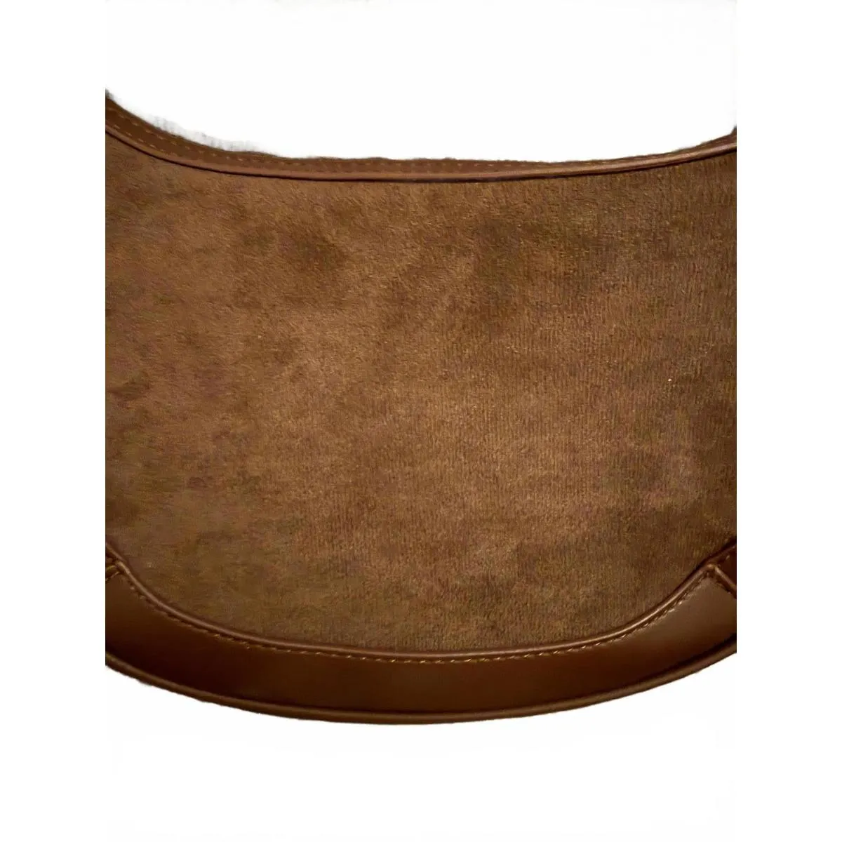 NEW Steve Madden Shoulder Bag Brown Coffee Hobo Purse Inside Pockets Faux Suede - Image 3