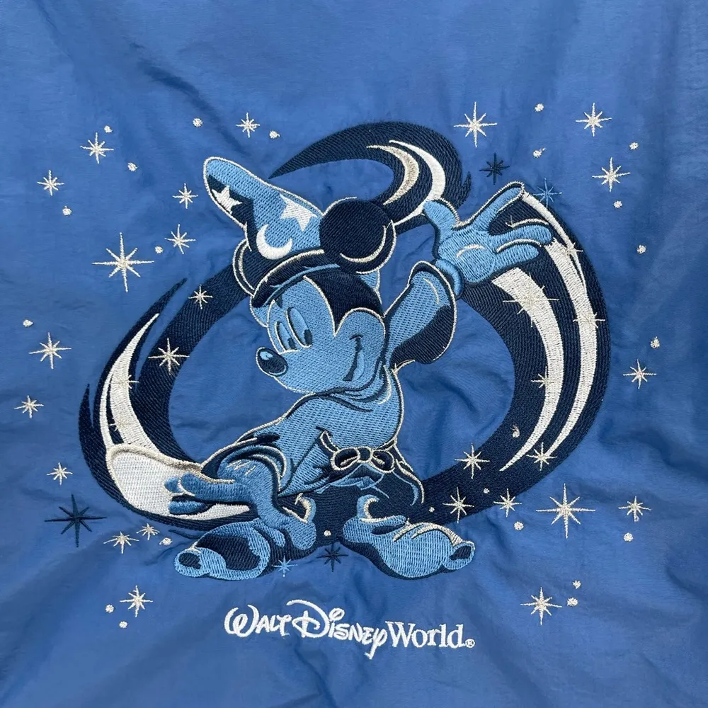 Unisex 90s vintage Walt Disney magical Mickey Mouse blue windbreaker small - Image 5