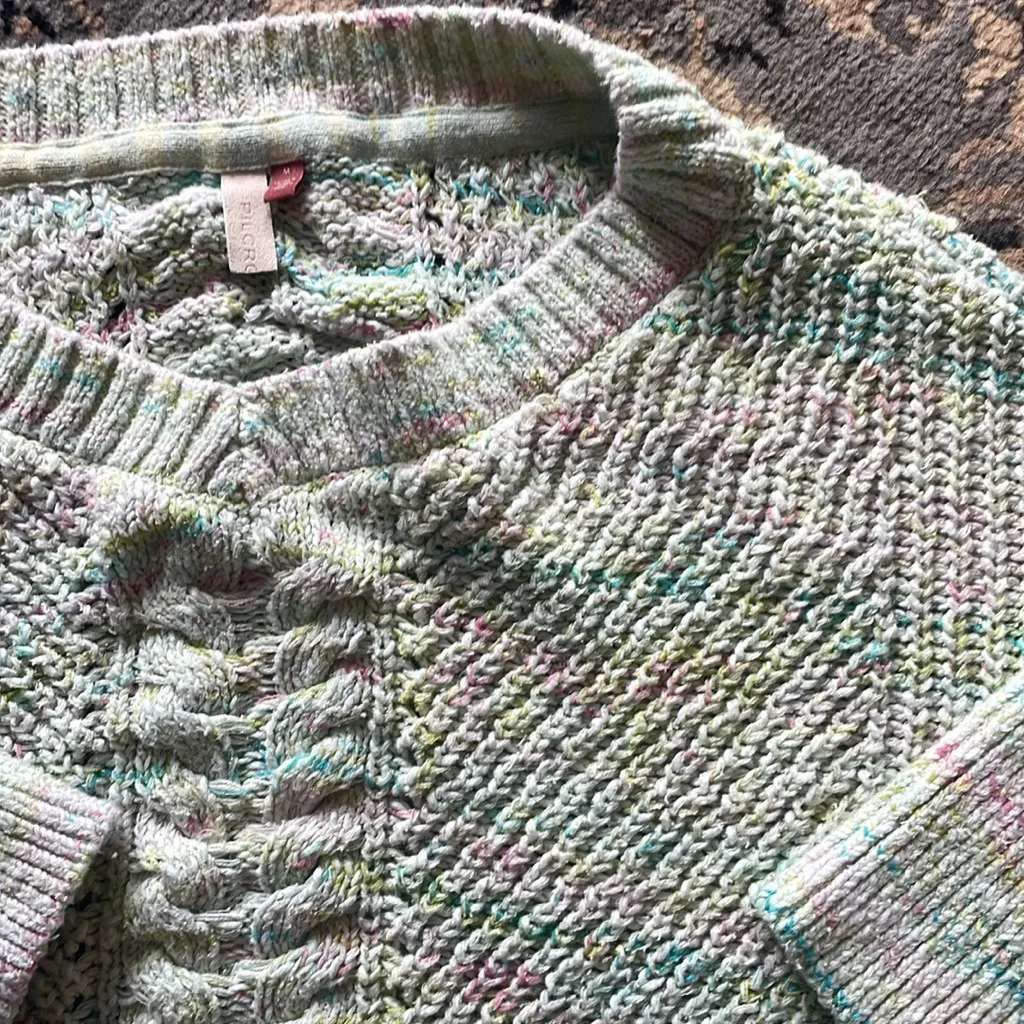 Pilcro Oversized Cable-Knit Sweater Anthropologie - Image 4