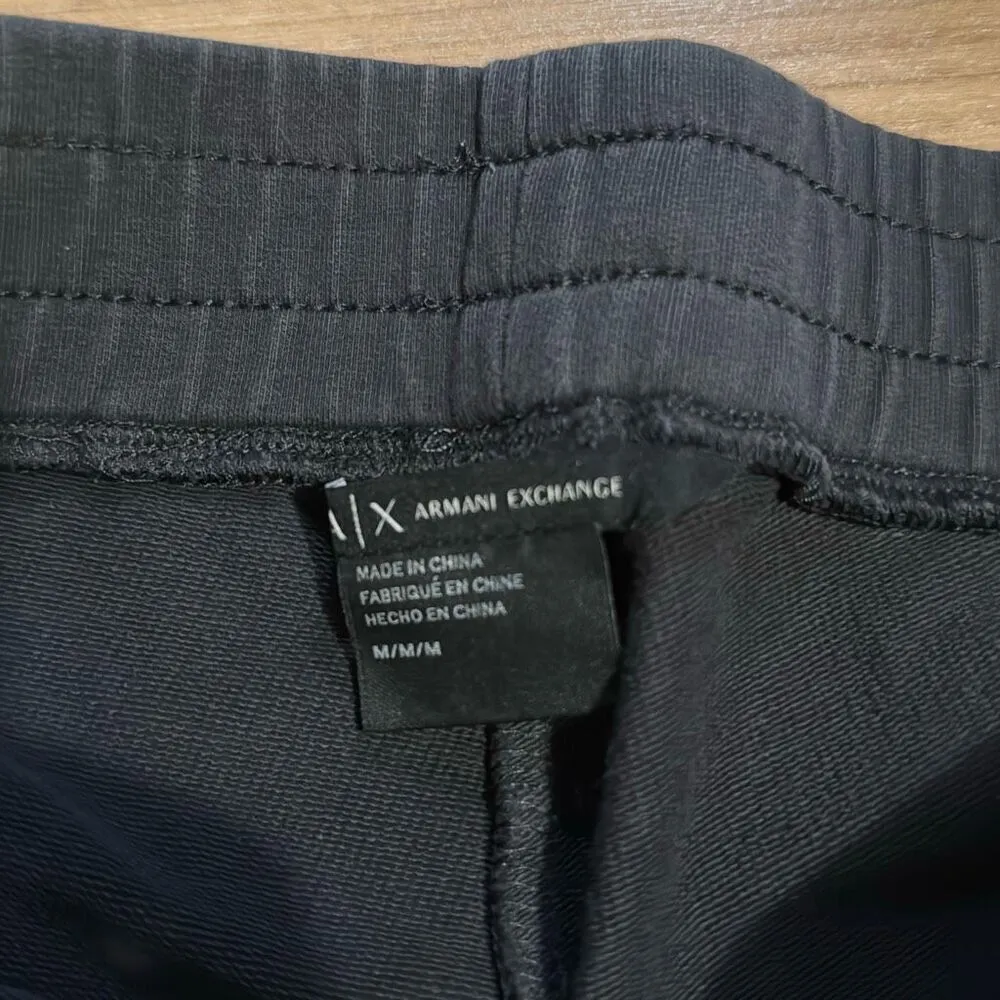 Armani exchange women’s black sweatpants bedazzled size medium - Image 3