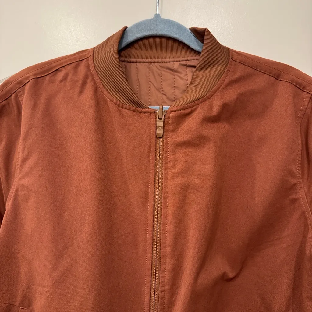Lululemon Non-Stop Brown Reversible Bomber Jacket - Image 3