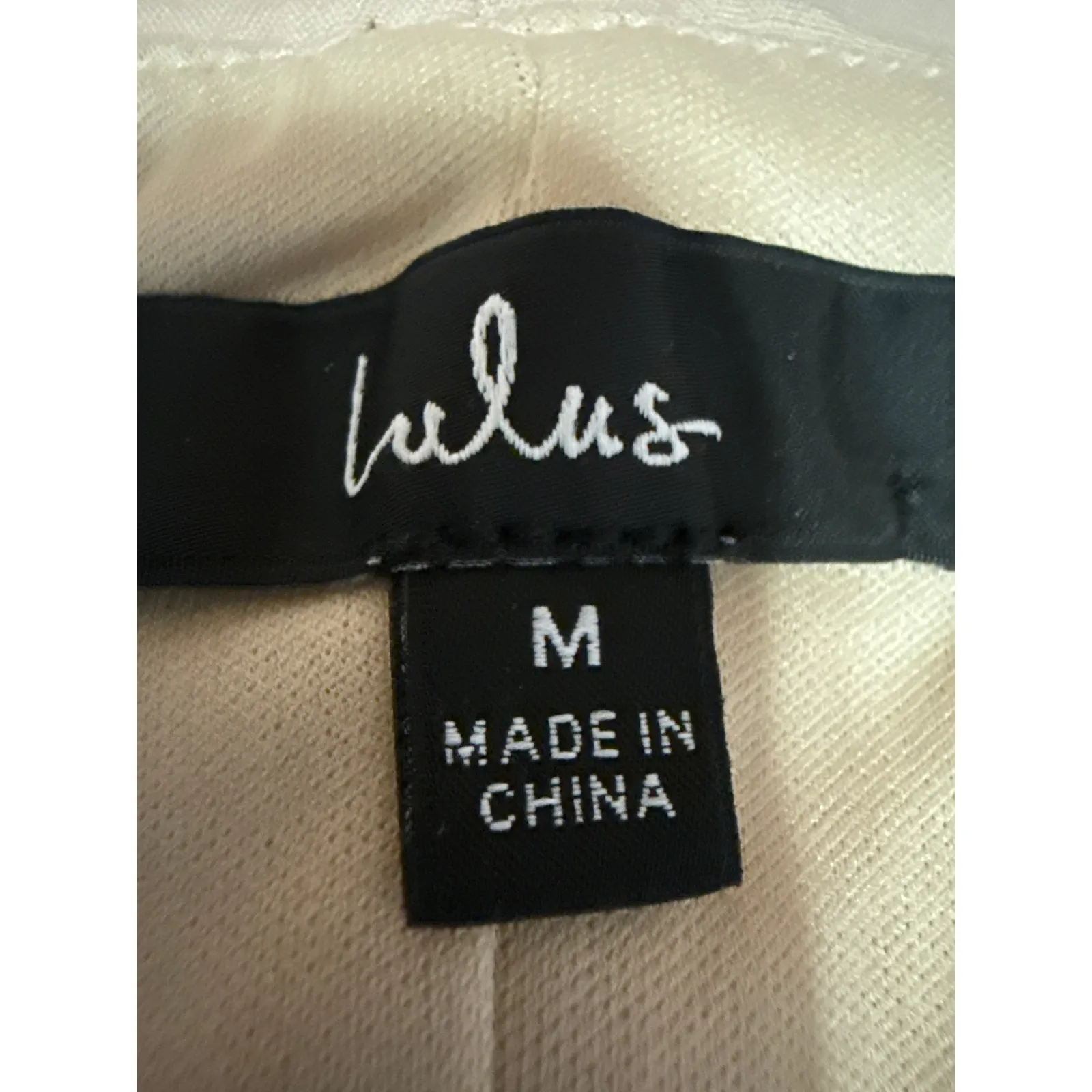 Lulus Beige Sleeveless Button Down Pocket Cami Camisole Tank Blouse Top Size M - Image 3