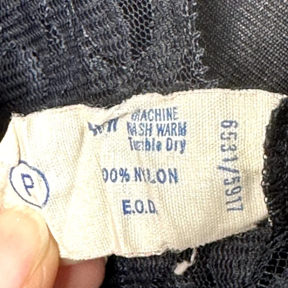 Vintage Interludes by Cira Black Lace Slip Women's Small Union Made in the USA - Image 11