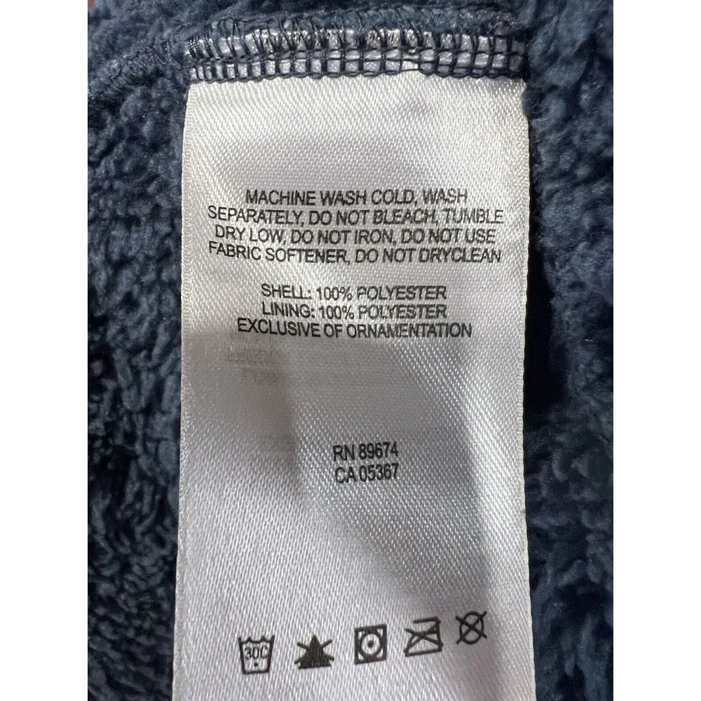 Mountain Hardwear Hoodie Jacket Womens Medium Blue Monkey Fleece Lined Pockets - Image 9