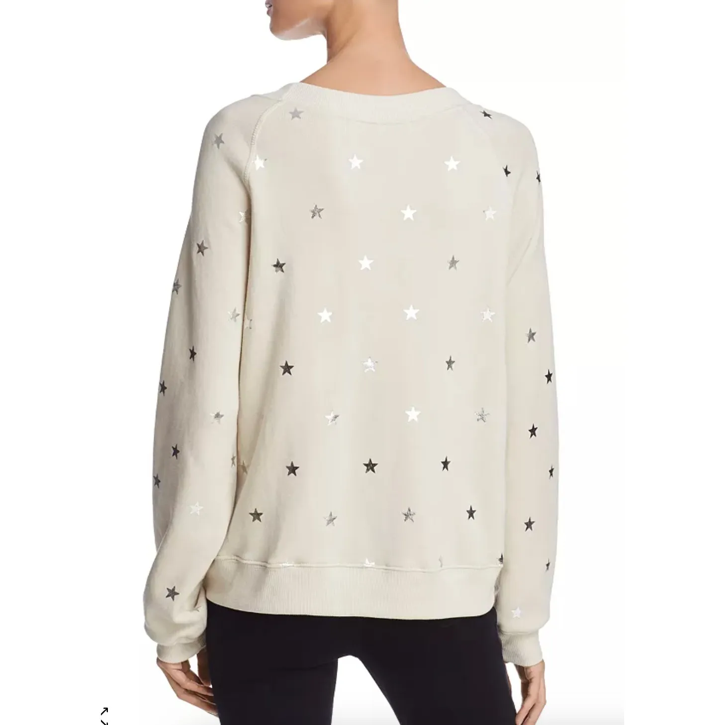 Wildfox Sweatshirt Womens X Small‎ Cream Twinkle Sommers Pullover - Image 3
