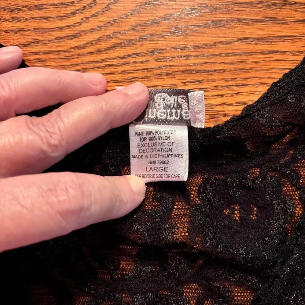 Cinema Etoile Cropped Lace Lingerie Top Black Women's Size L Fairy Whimsygoth Size L - Image 4