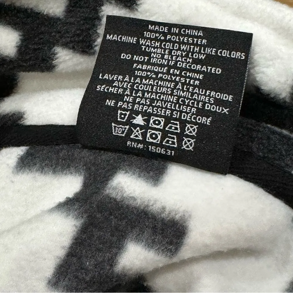 Neon Riot White Black Aztec Quarter Zip Pullover Sweatshirt Women’s Small White - Image 3