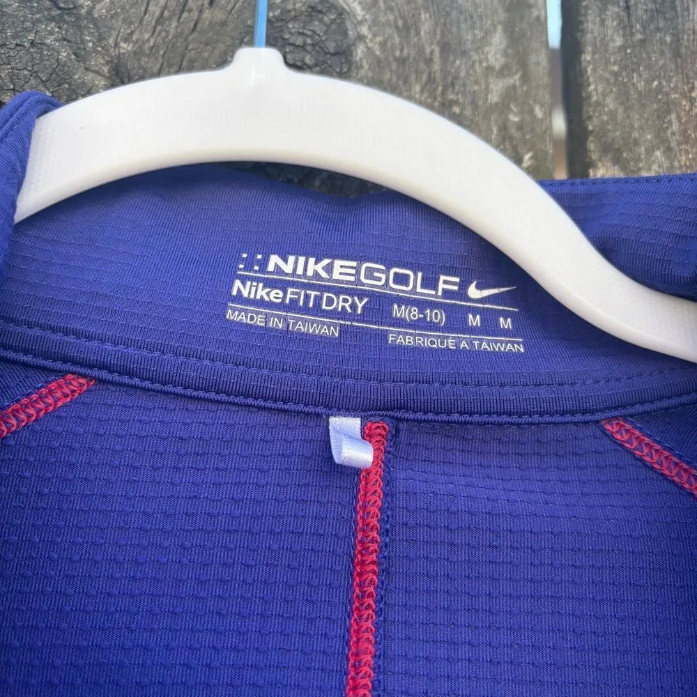 Nike Golf Quarter Zip Shirt Purple Medium - Image 2