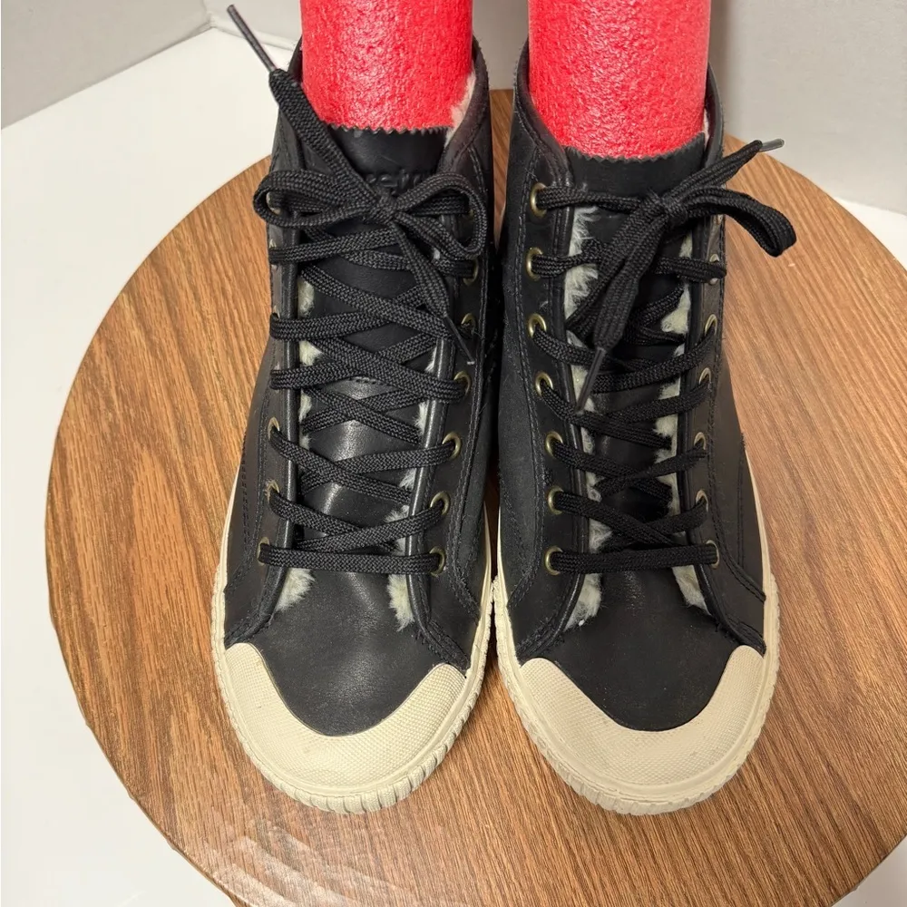 Tretorn Leather Hightop Black Lace Up Sneakers Shoes Size 9 - Image 11