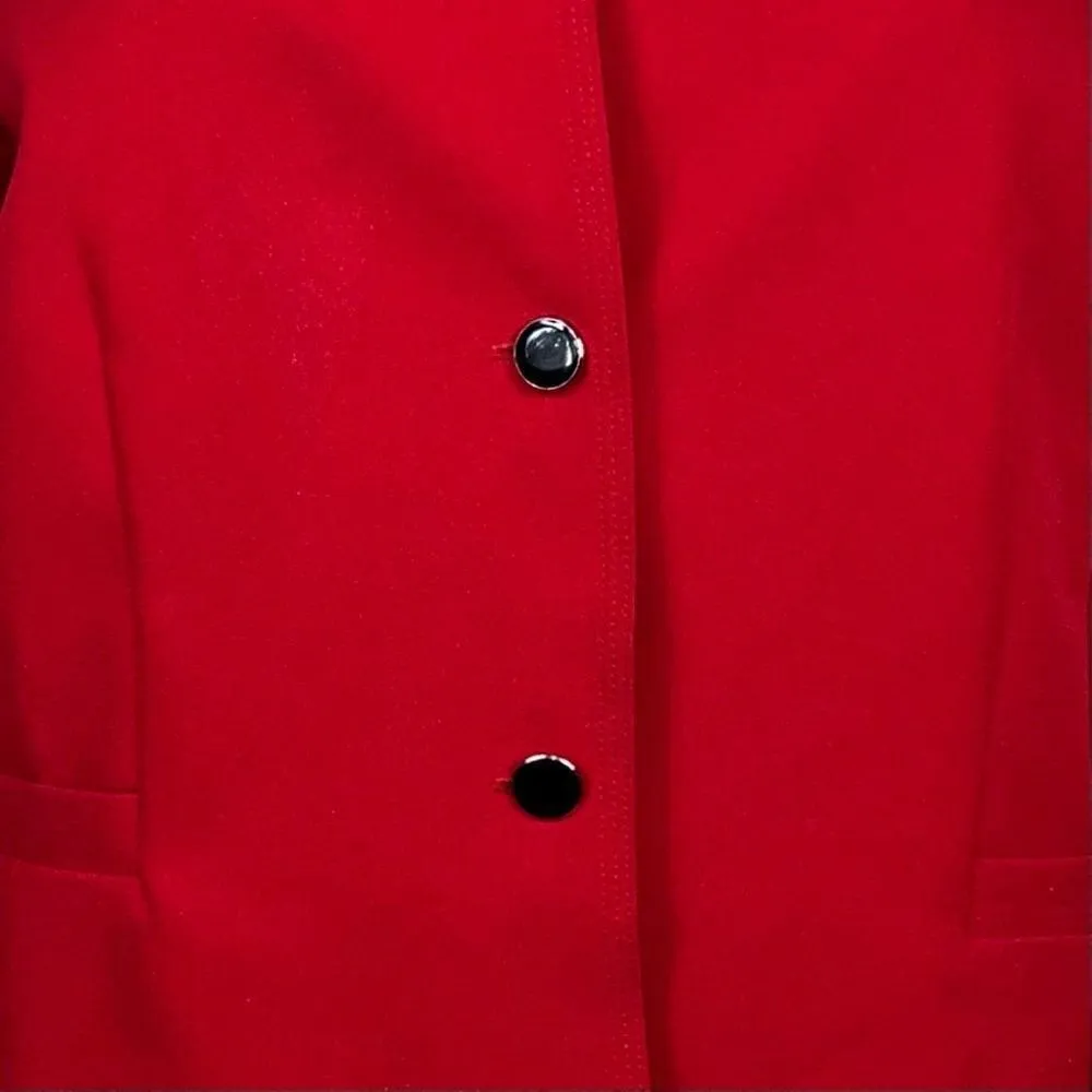 R&K Originals Vintage Cropped Red Power Blazer Size 12 - Image 9