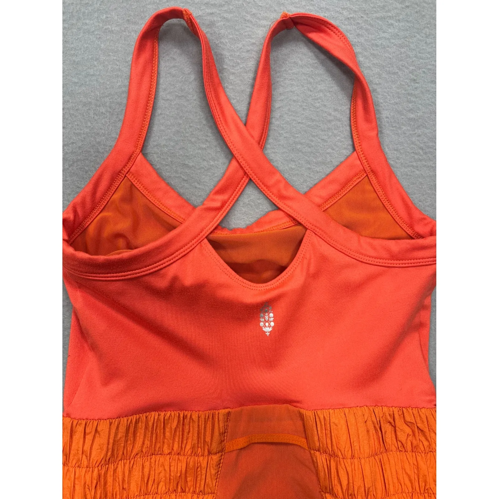 Free People Movement Way Home Skortsie S Orange Morning Burst Dress Athletic - Image 11