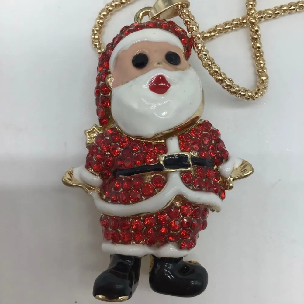NEW red crystal Santa Claus fashion necklace - Image 9