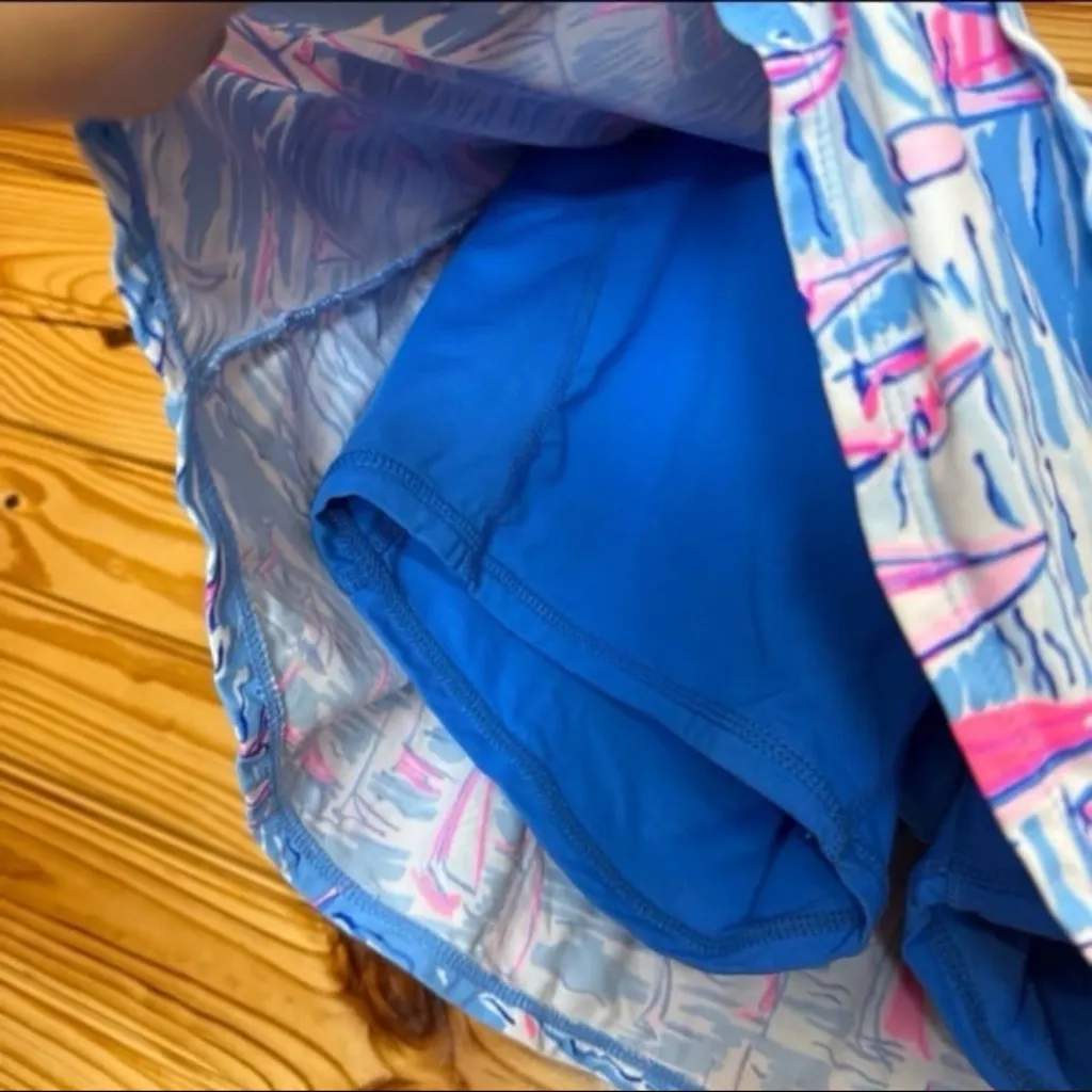 RARE Lilly Pulitzer Luxletic Adlai Skort in Boatylicious print MEDIUM - Image 4