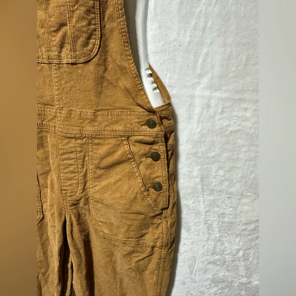 American Eagle Brown Corduroy Overalls size Small Short - Image 7