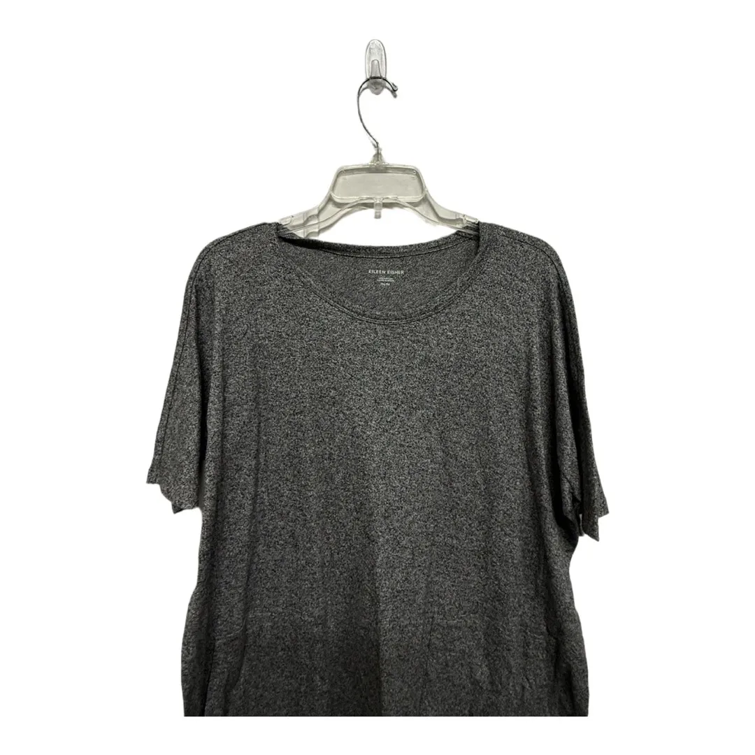 Eileen Fisher Gray Hemp Organic Cotton Short Sleeve Dress NWT Size Medium Petite - Image 2