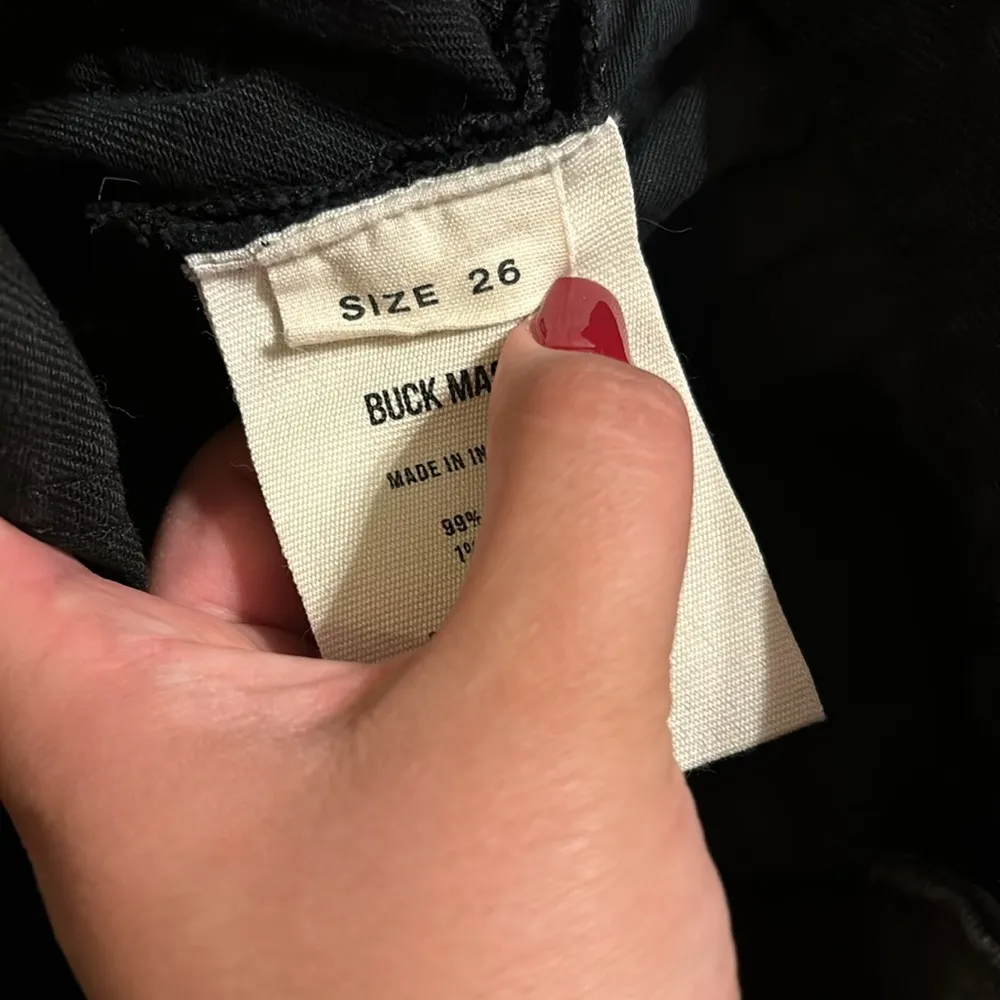 Buck Mason Black High Waisted Dad Short - Image 5