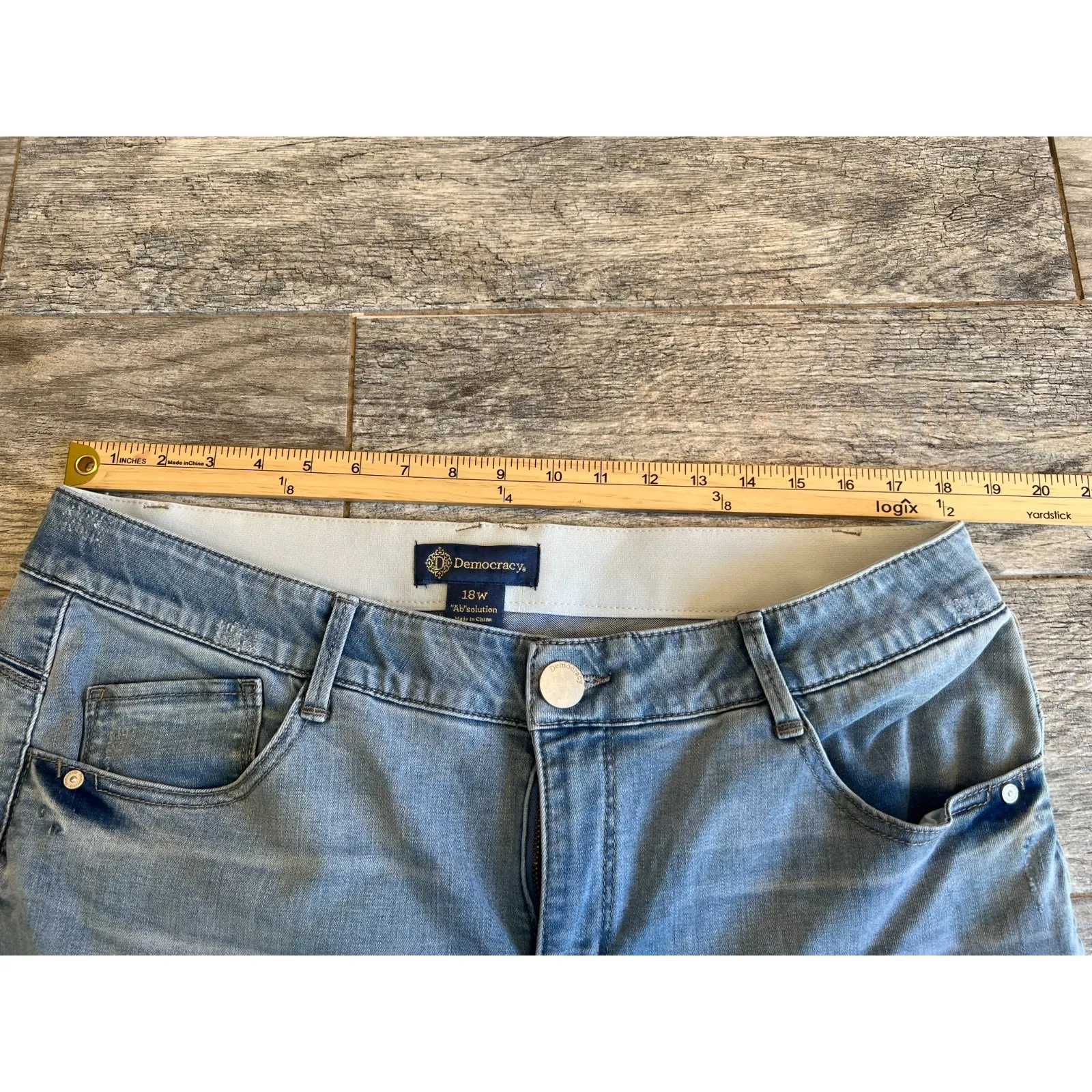 Democracy Ab Solution Pull On pants Plus size 18W‎ 18 W Jeans Jean W1X2069GX - Image 6