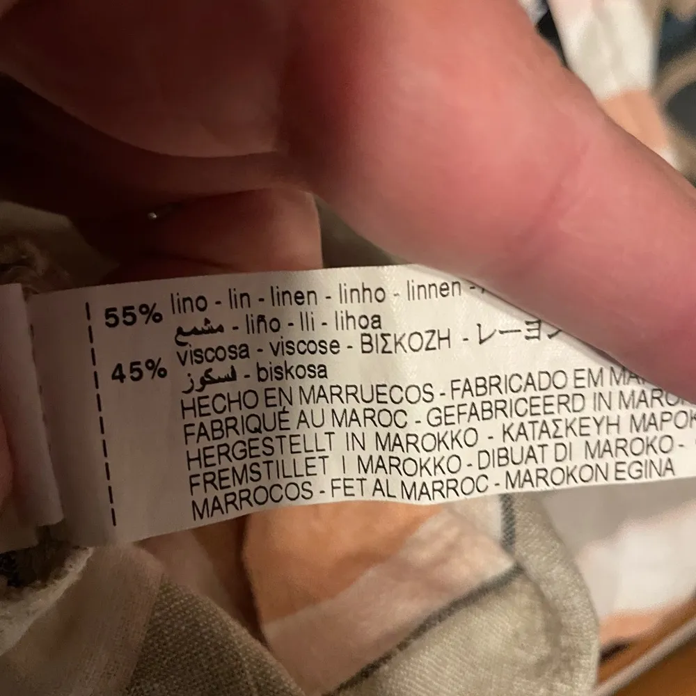 Zara High Waist Linen Blend Striped Shorts M Vacation Travel Preppy Beach - Image 7