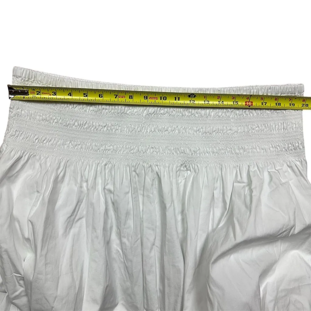 NWT Madewell Women's 2X White Smocked-Waist Poplin Midi Skirt Casual - Image 11