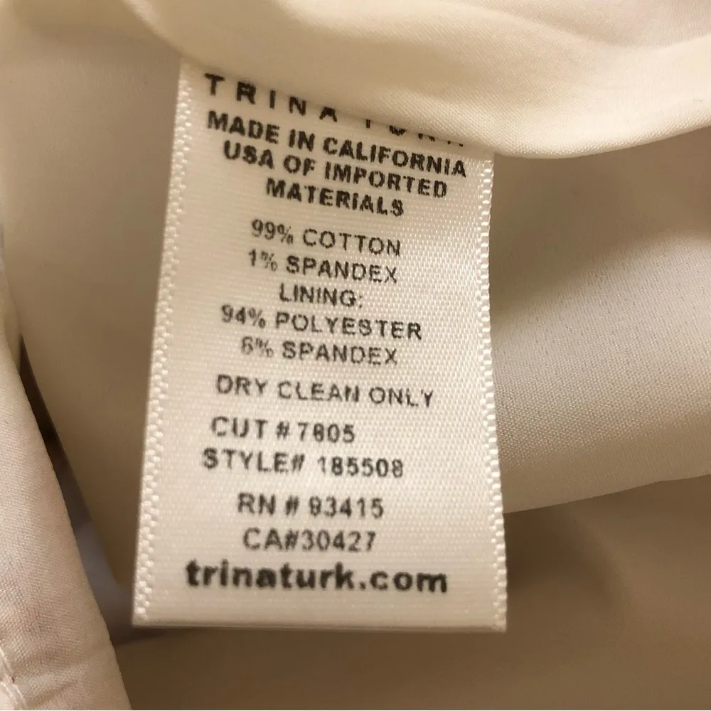 TRINA TURK Mercury Paisley Floral Pants Crop High Rise Straight Leg Cut lined 0 - Image 13