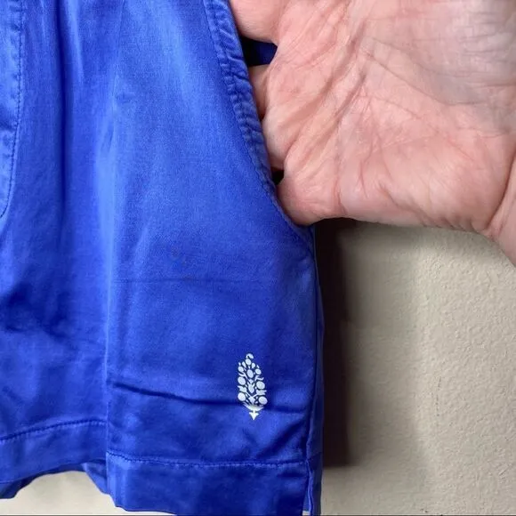 Free People Movement Hot Shot Mini Shorts‎ Blue Athletic Activewear - Image 6