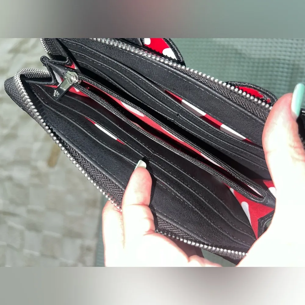 Disney x Loungefly Minnie Mouse Bow Ears Black Faux Leather Vegan Wallet - Image 4