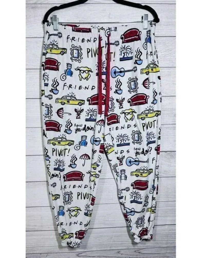 F.R.I.E.N.D.S Television Series Soft Sleep Pajama Pants Joggers Sleepwear Medium - Image 5
