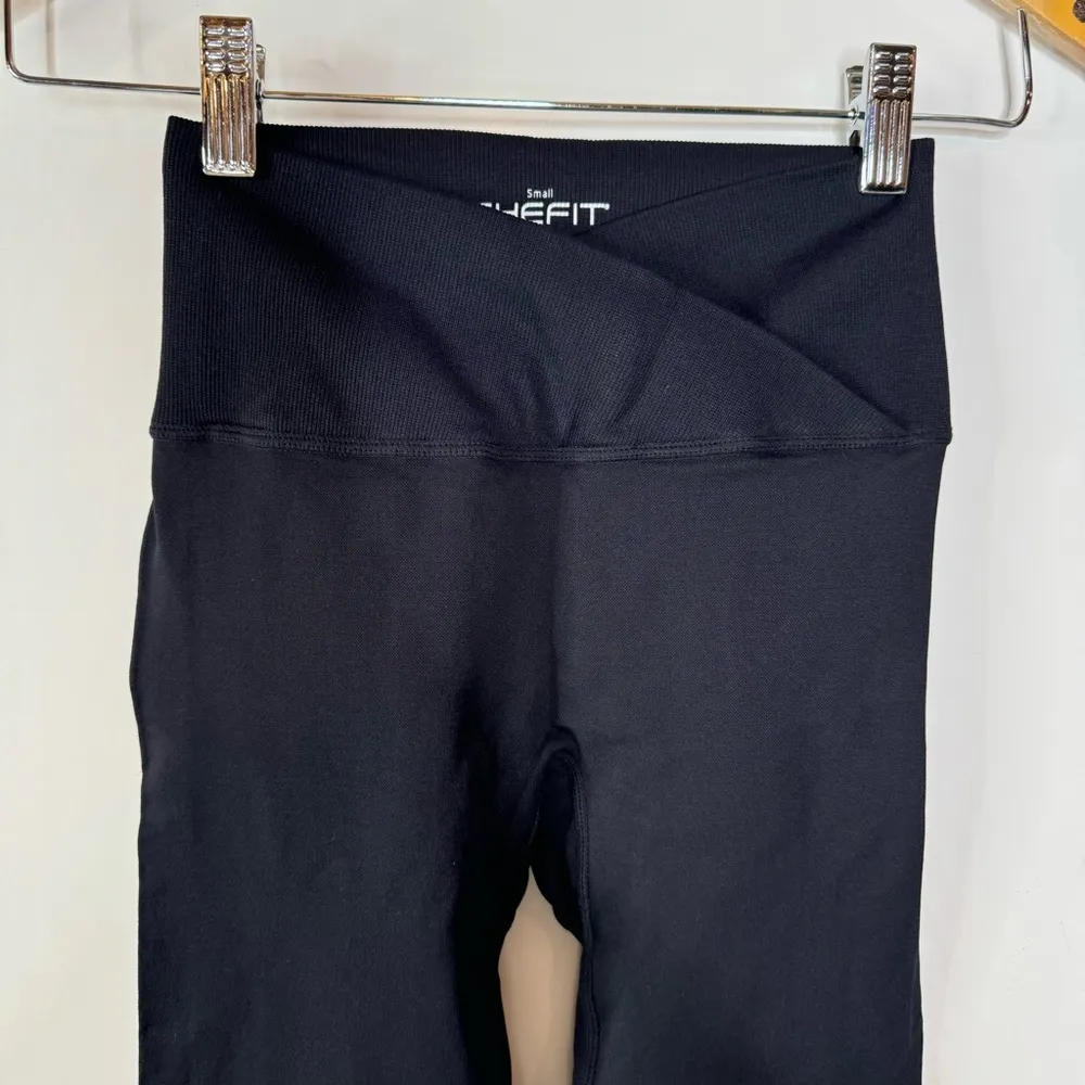 Shefit Black Crossover Waist Seamless Compression Leggings Size Small - Image 4