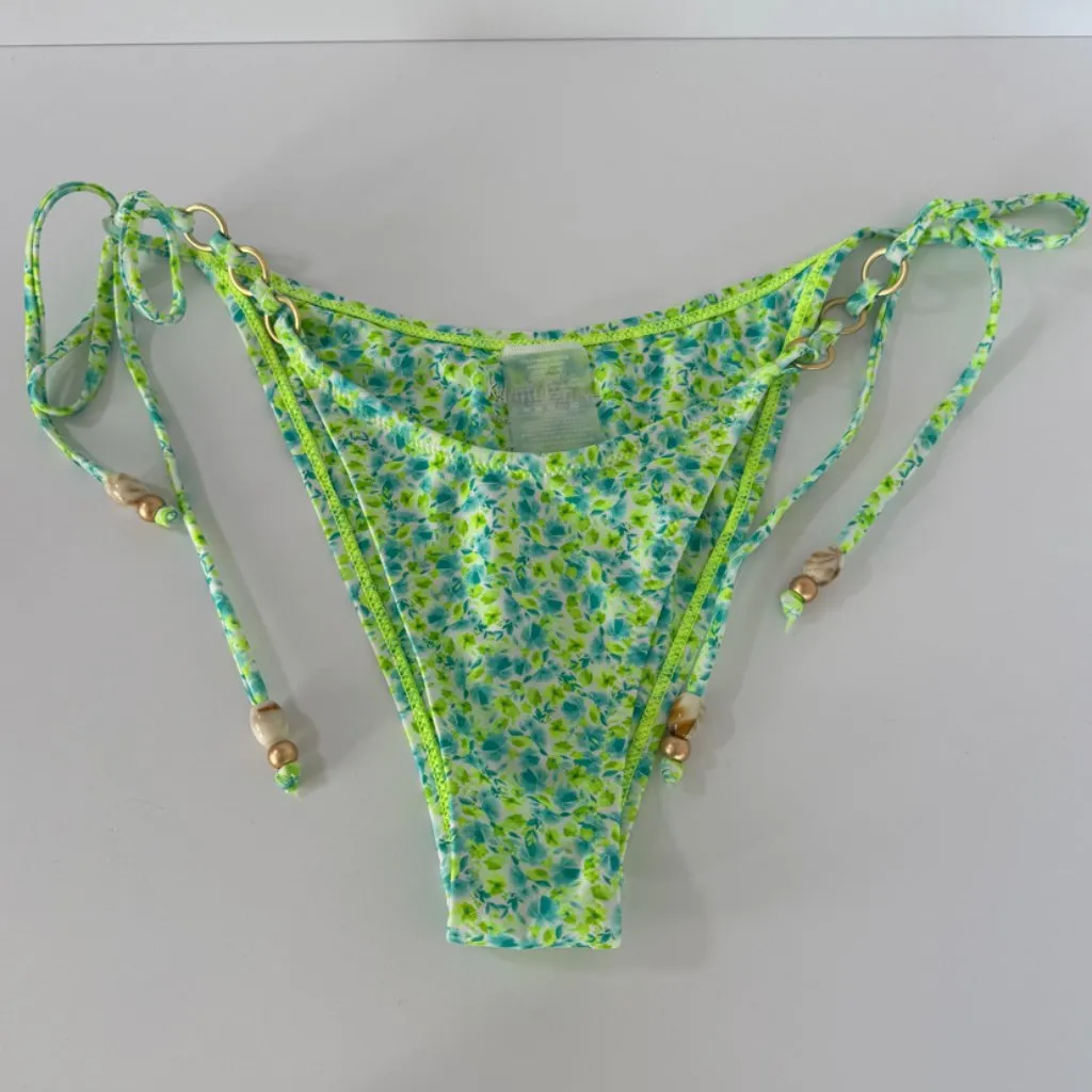 NWOT KULANI KINIS Apple Blossom Trio Ring Cheeky Tie Bikini Bottom - Image 3