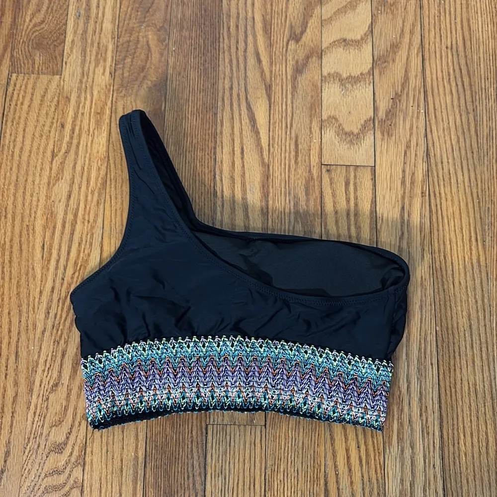 Paisley‎ One Shoulder Woven Patchwork Black Bikini Set size S NWT swimsuit - Image 5