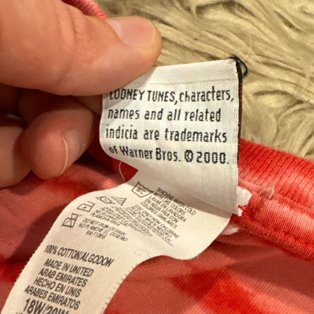 Vintage y2k looney tunes Tweety Bird Shirt size 18W - Image 5