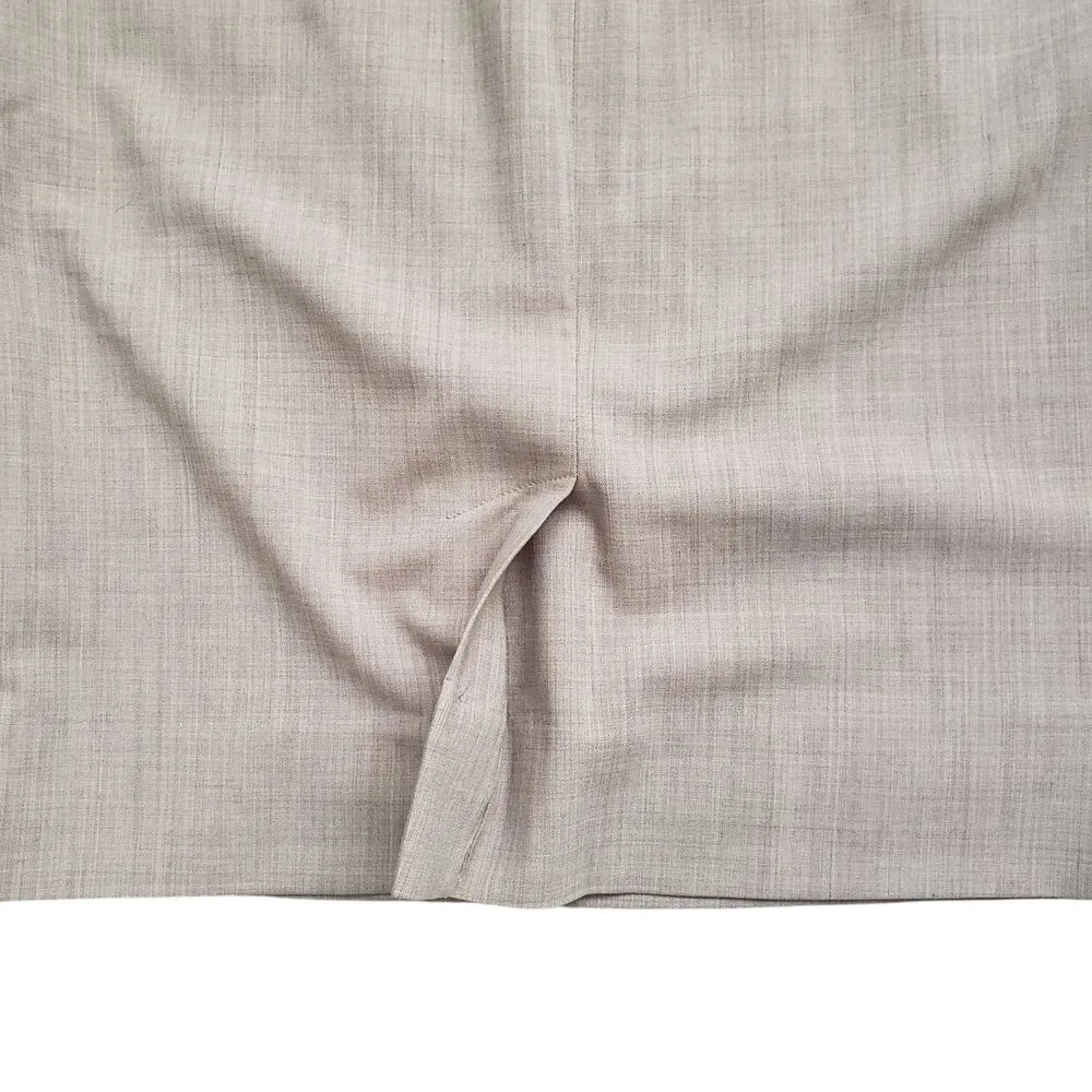 Twin Hill Skirt Mini Womens Beige Wool 6 Uniform Classic Business Pencil Brown - Image 5