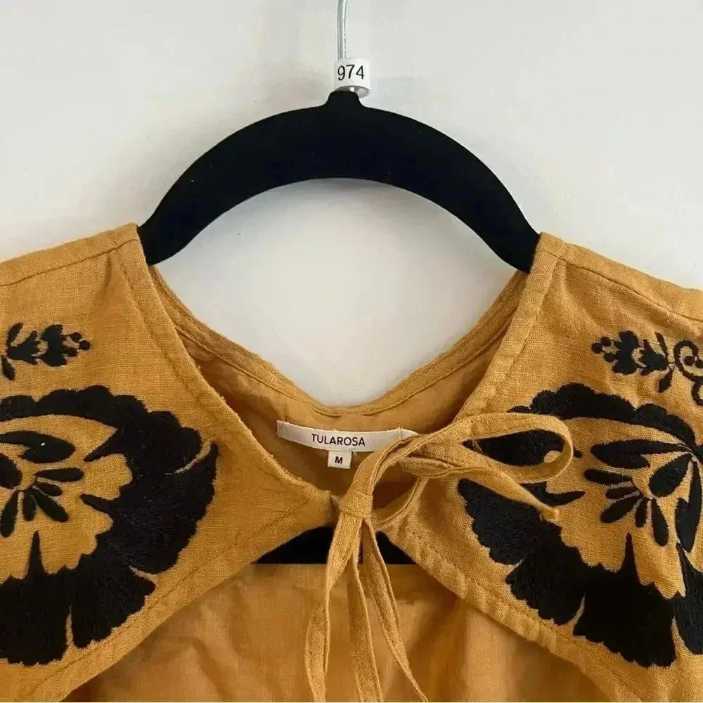 160 New Tularosa Keelan Dress Size Medium Color Yellow Black - Image 9