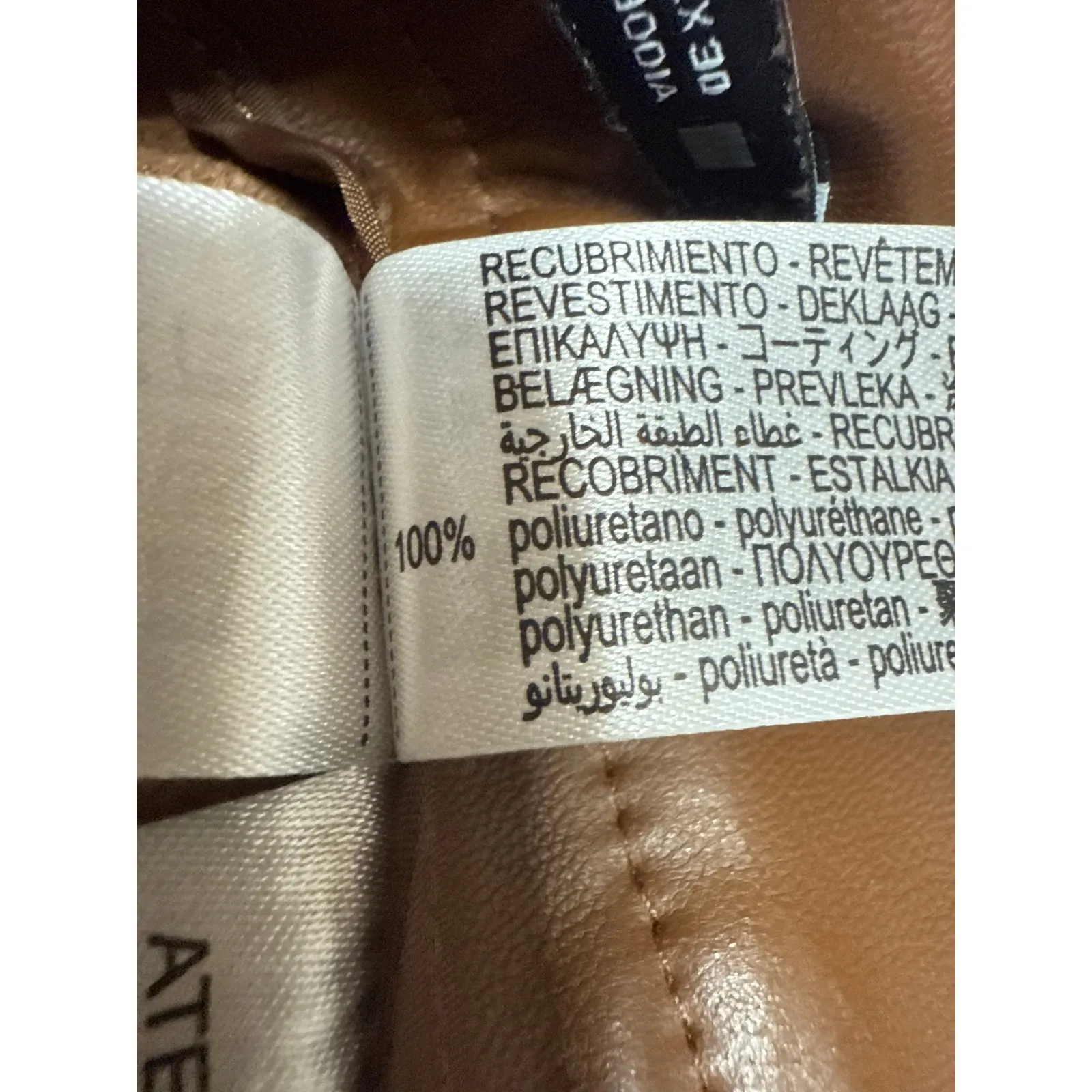 Zara Women's Brown Faux Vegan Leather Pleated Belted Mini A-Line Skirt Size L - Image 5