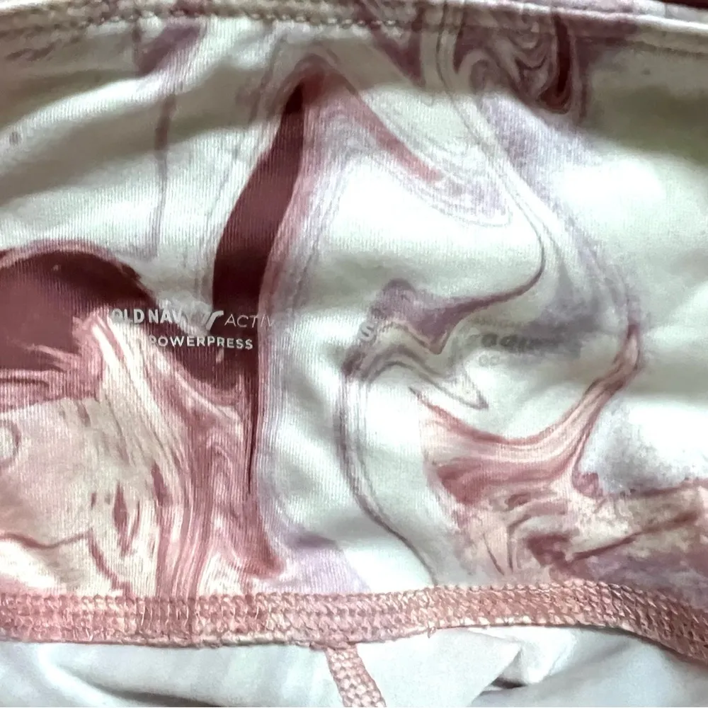 NWT Old Navy Active Pink White Swirl Workout Leggings Pants Size S Petite - Image 5