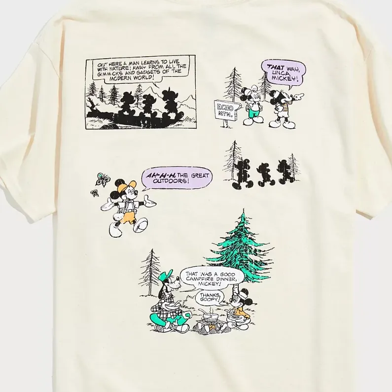 Urban Outfitters Mickey Great Outdoors Vintage Wash Tee Size Medium - Image 6