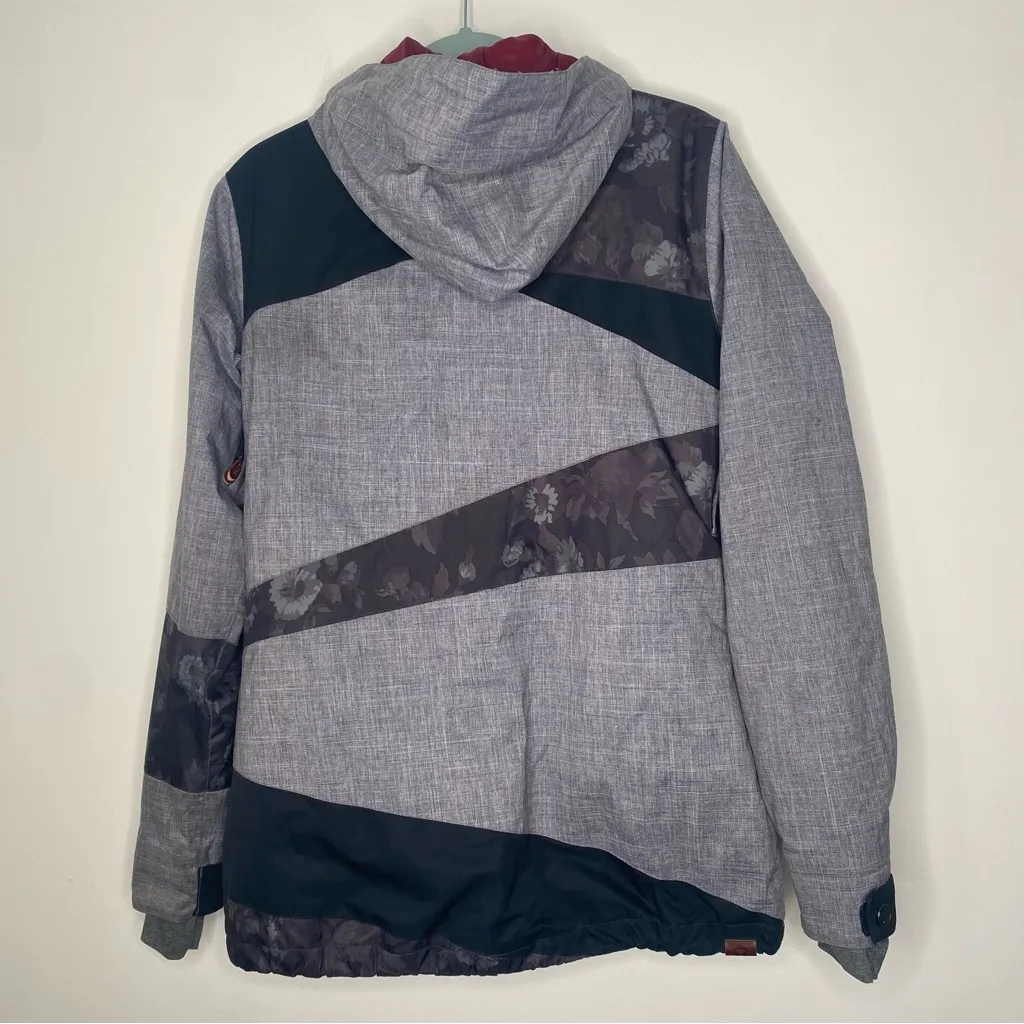 Roxy Rydell Floral Gray Snowboard Ski Jacket - Image 2