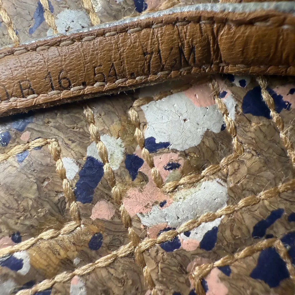 TORY BURCH Marion Confetti Cork T-Strap Silver Metallic Leather Thong Sandal 7.5 - Image 8