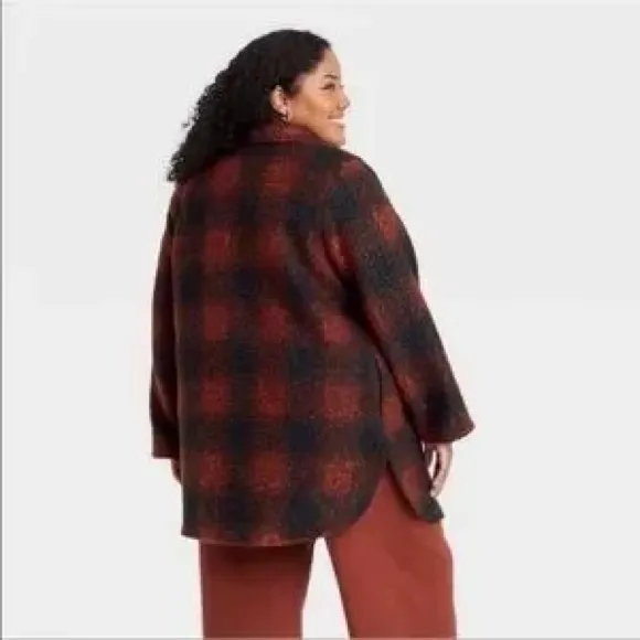 Ava & Viv NWT Plaid Shacket - Size 1X - Image 2