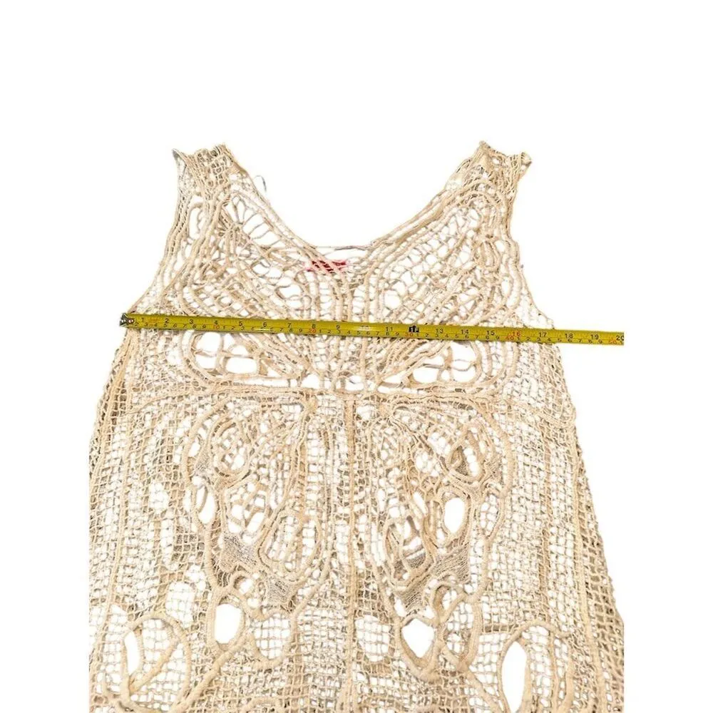 Somya Women's M Beige Butterfly Tunic Dress Cover-Up Beachwear - Image 7