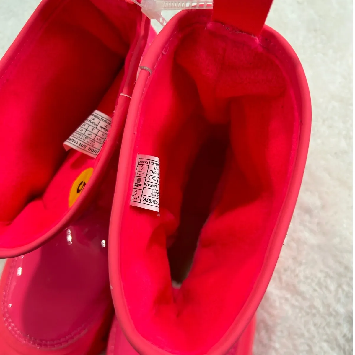 $100 UGG Classic Brellah Mini "Super Coral" Boots Size 6.5 Pink - Image 5