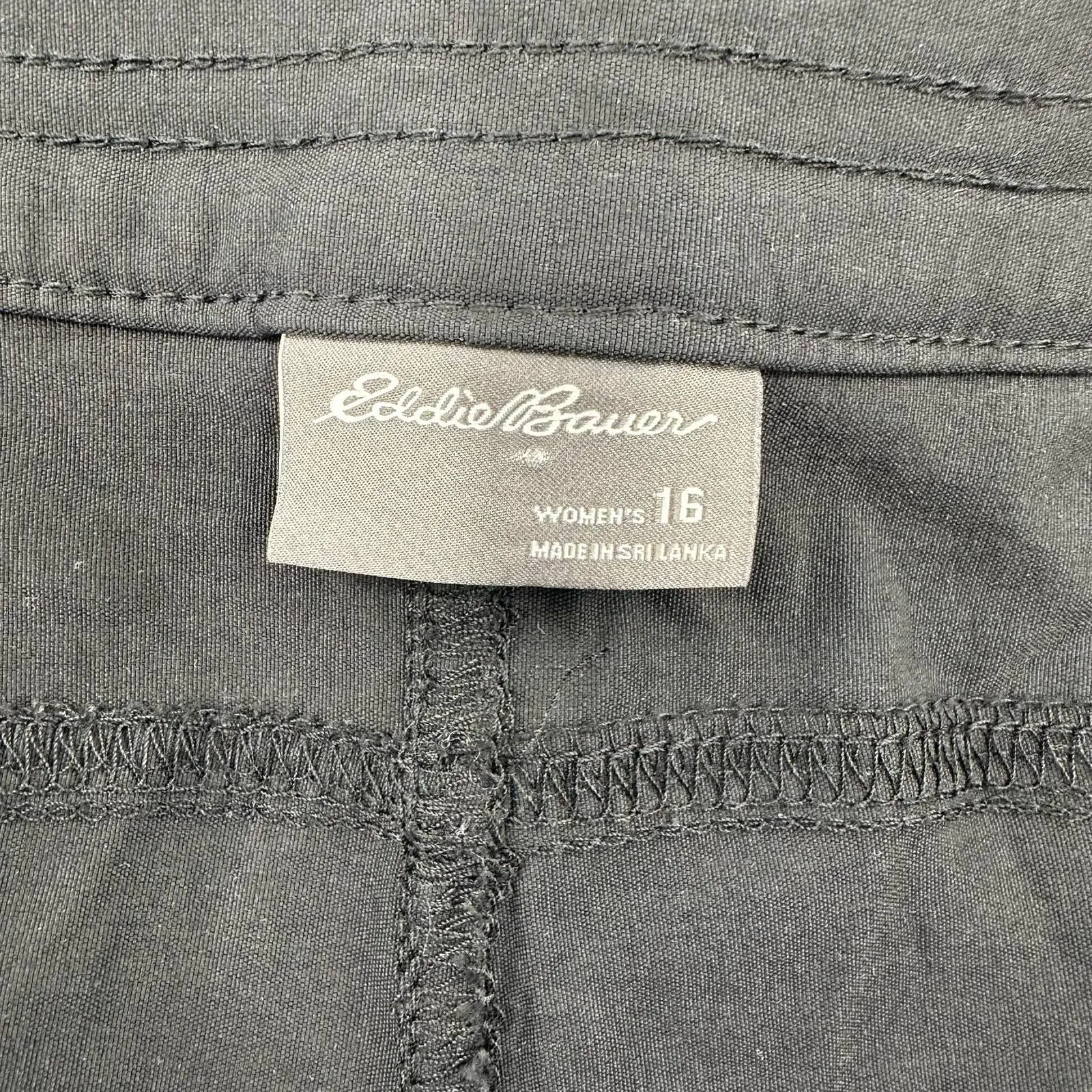 Eddie Bauer size 16 womens capri pants black outdoors wear‎ hiking - Image 4
