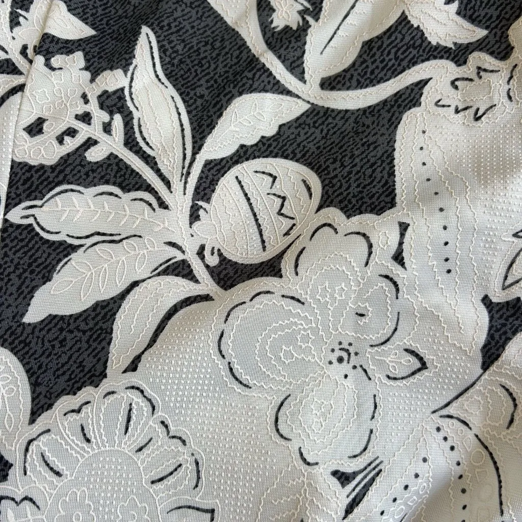 Shoreline Sleeveless Dress Tank Allover Floral Holiday Grey White Womens Large - Image 5