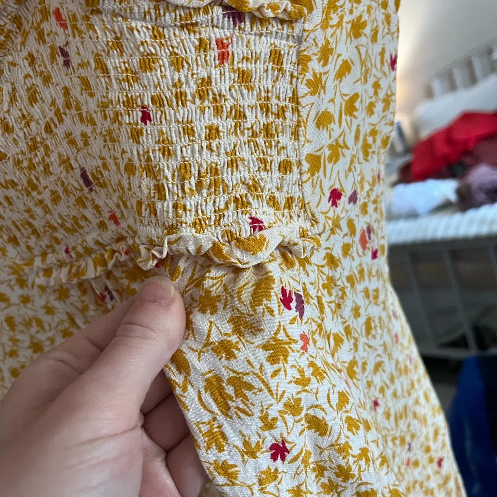 Free People Floral Yellow Maxi Dress - Image 6