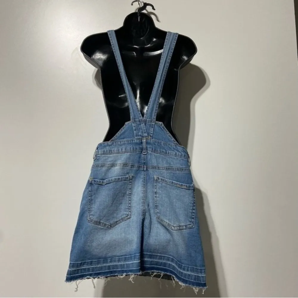 Hot Topic Distressed Denim Skirt Overall Jumper Skirtall Size Small NWT - Image 10