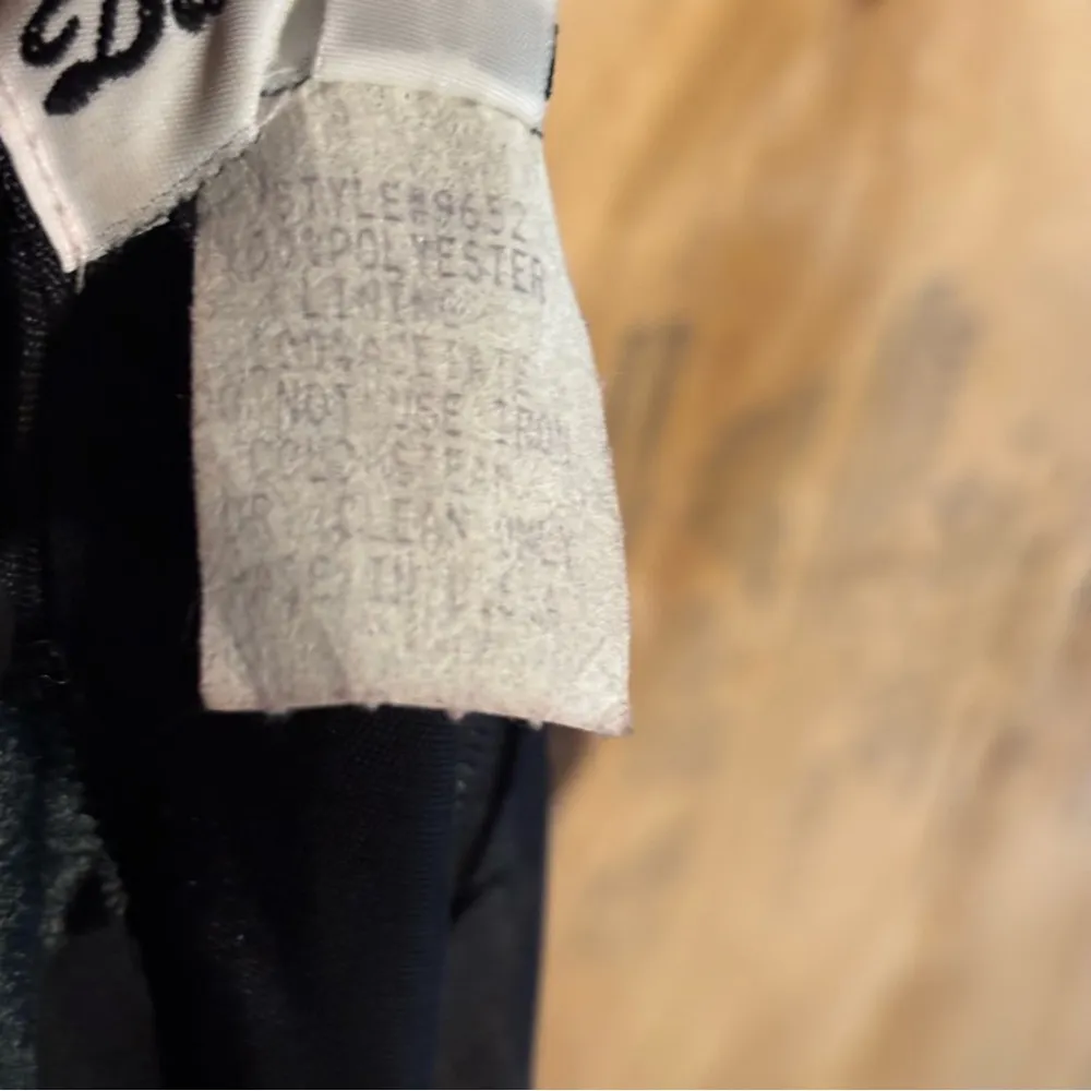 Vintage 90s Dave & Johnny Formal Velvet Black Maxi Dress Sz 8 - Image 7