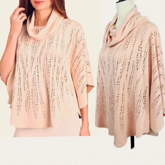 I AM ALBERTO MAKALI Faux Suede Poncho Size L - Image 2